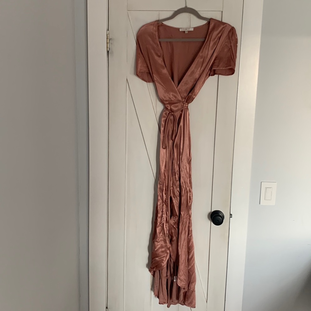 WAYF long dress; XS,  blush rose color